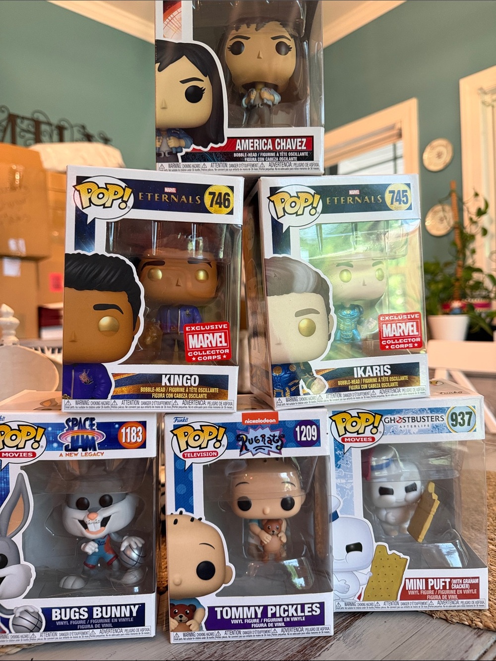 Funko Pop! Multicolor Vinyl Figure Lot - White, Blue, Brown, Yellow